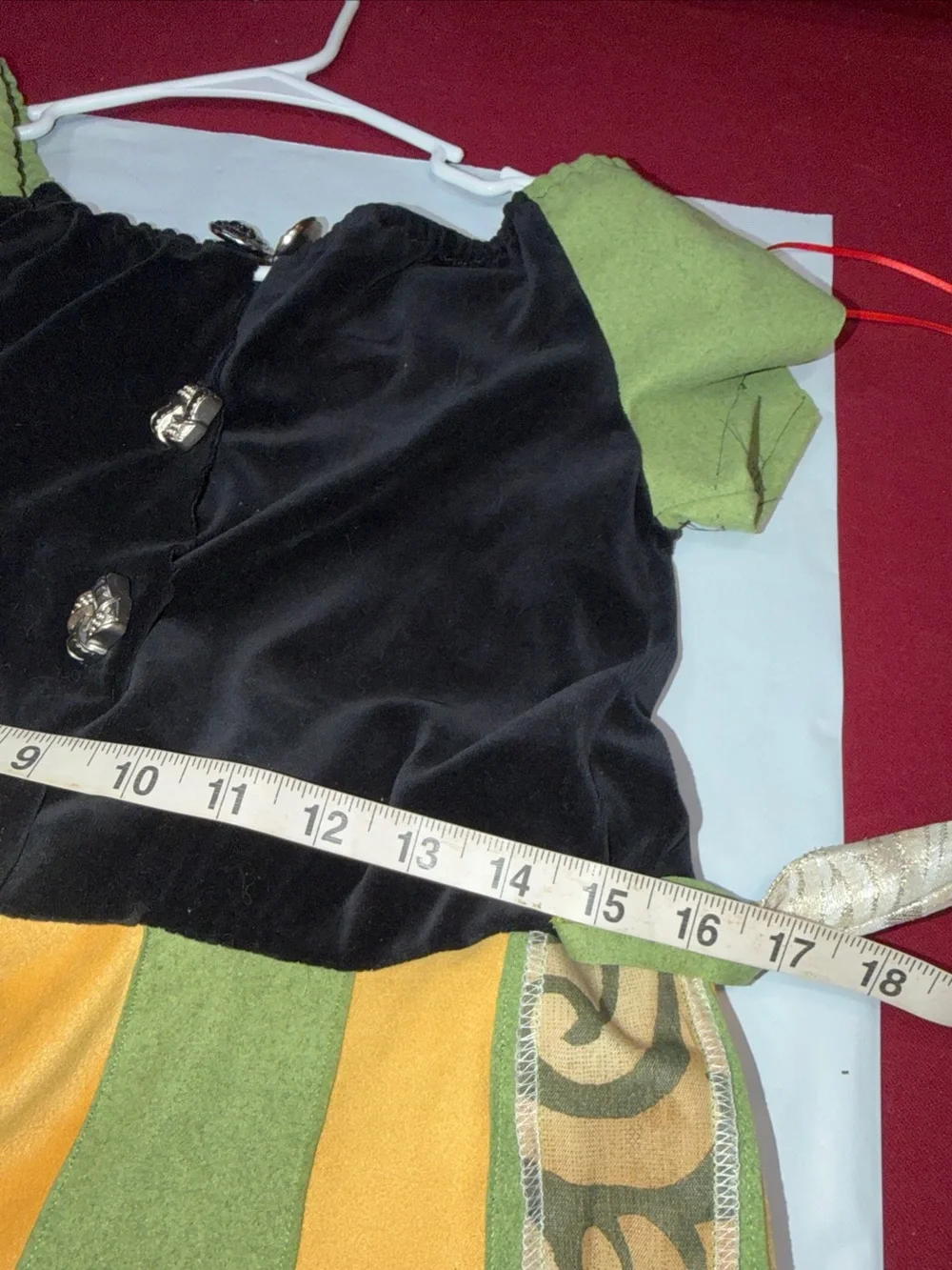Princess ANNA black Green Yellow Coronation Dress, Disney Theatre, GIRLS Size XL